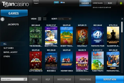 Titan Casino Screenshot Lobby