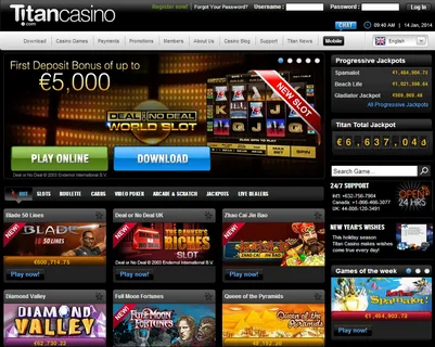 Titan Casino Screenshot Table