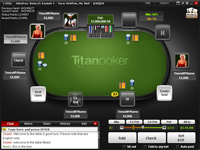 Screenshot of a Titan Poker Table